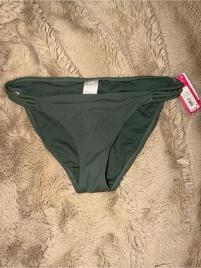 Women’s Strappy Bikini Bottom - Forest Green